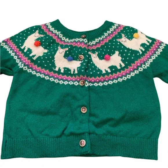 Mini Boden Fair Isle Cardigan llamas - Picture 3 of 7